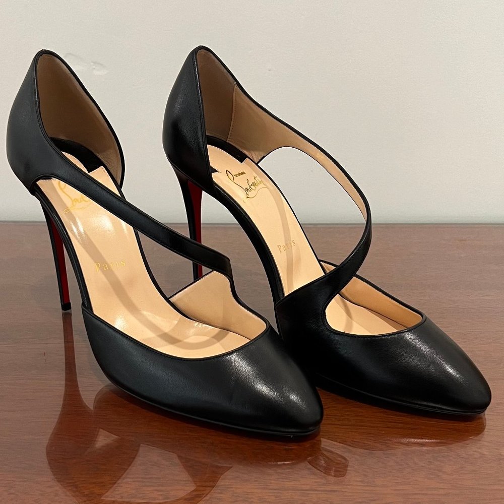 NIB Christian Louboutin Catchy One 100 Nappa Shiny Heels - Picture 4 of 15